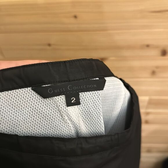 Vintage Guess Collection Size 2 Midi Length Side Tie Nylon Inside Slit Skirt - Picture 9 of 11